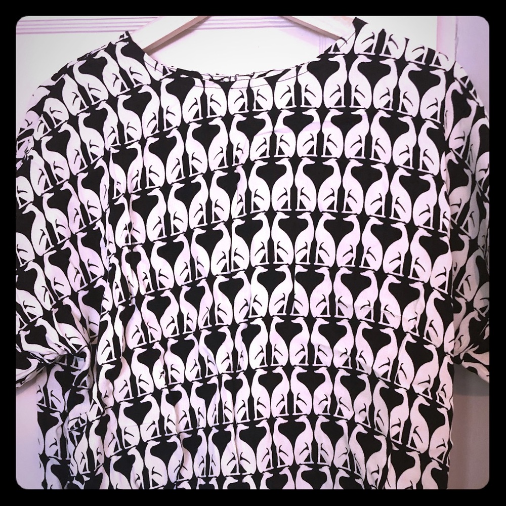 Greyhound print boxy top